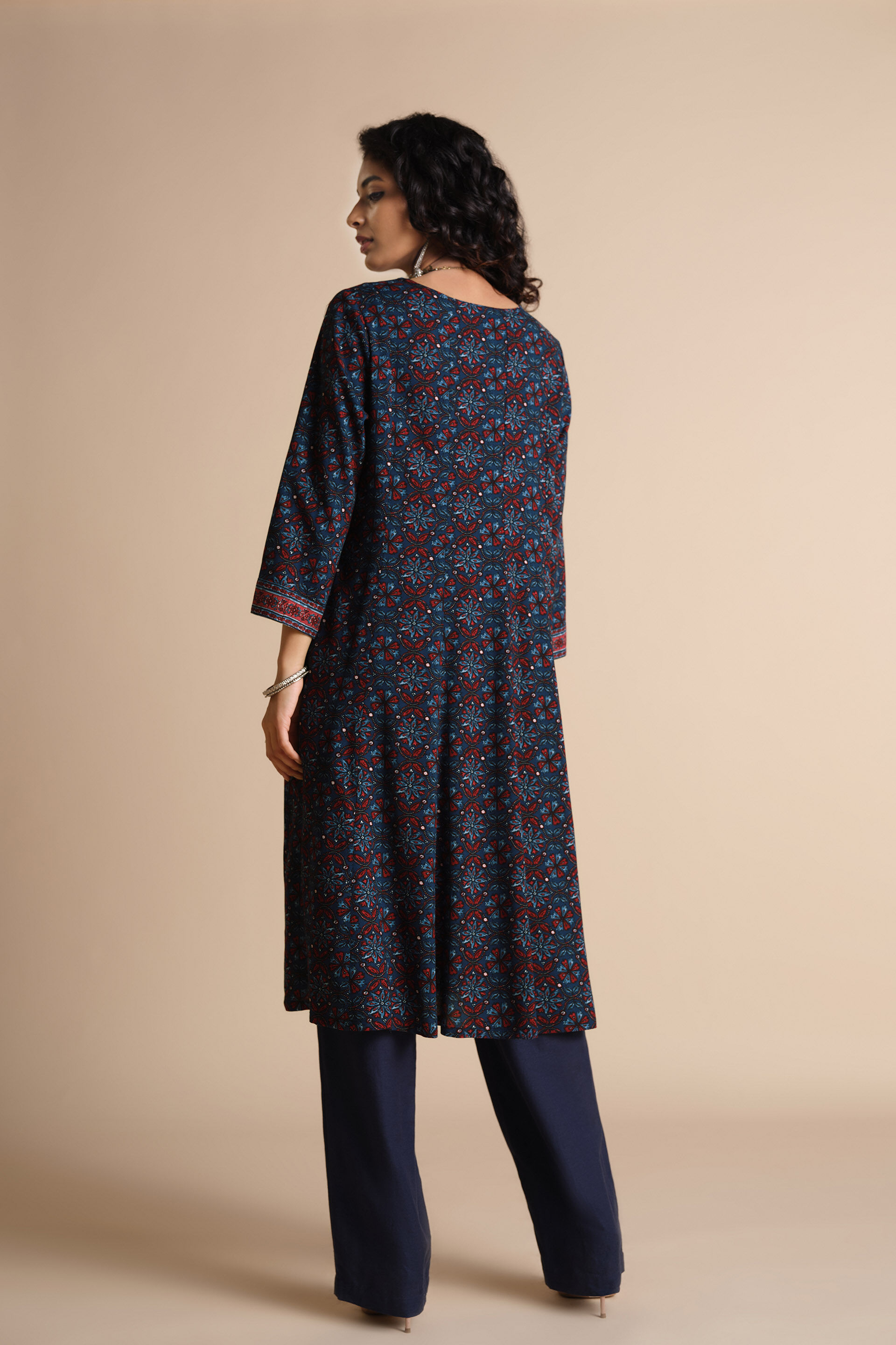 Neeli Nazakat Kurta, Indigo, image 6